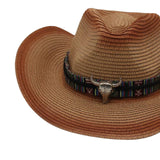 Maxbell Western Cowboy Hat Cowgirl Sun Hat Costume for Teens Men's Women's Brown