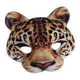 Maxbell Halloween Leopard Mask Animal Scary Half Face for Night Show Aldult