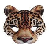 Maxbell Halloween Leopard Mask Animal Scary Half Face for Night Show Aldult