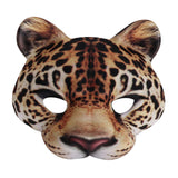 Maxbell Halloween Leopard Mask Animal Scary Half Face for Night Show Aldult