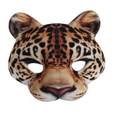 Maxbell Halloween Leopard Mask Animal Scary Half Face for Night Show Aldult