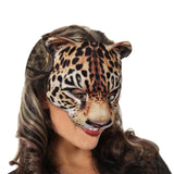 Maxbell Halloween Leopard Mask Animal Scary Half Face for Night Show Aldult