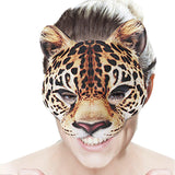 Maxbell Halloween Leopard Mask Animal Scary Half Face for Night Show Aldult