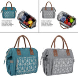 Maxbell Lunch Insulated Thermal Bag Cooler Lunchbox Carry for Home Workout School Green
