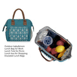 Maxbell Lunch Insulated Thermal Bag Cooler Lunchbox Carry for Home Workout School Green
