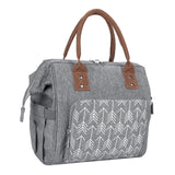 Maxbell Lunch Insulated Thermal Bag Cooler Lunchbox Carry for Home Workout School Gray
