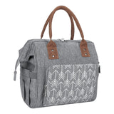 Maxbell Lunch Insulated Thermal Bag Cooler Lunchbox Carry for Home Workout School Gray