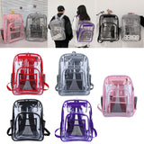 Maxbell Transparent Backpack 2 Way Zip Reinforced Strap Durable for Sports Men Red