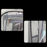 Maxbell Transparent Backpack 2 Way Zip Reinforced Strap Durable for Sports Men Grey