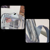 Maxbell Transparent Backpack 2 Way Zip Reinforced Strap Durable for Sports Men Grey