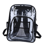 Maxbell Transparent Backpack 2 Way Zip Reinforced Strap Durable for Sports Men Black