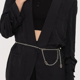 Maxbell Fashion Women Waist Chain Belt Waistband for Jeans Dress Clothes Accessories gold