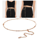 Maxbell Fashion Women Waist Chain Belt Waistband for Jeans Dress Clothes Accessories gold