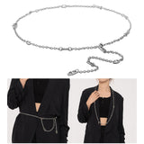Maxbell Fashion Women Waist Chain Belt Waistband for Jeans Dress Clothes Accessories silver