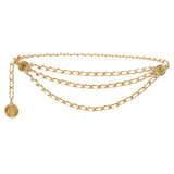 Maxbell Waist Chain Belt Multilayer Trendy Fashion Charms for Dresses Gift Female White