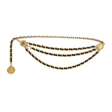 Maxbell Waist Chain Belt Multilayer Trendy Fashion Charms for Dresses Gift Female Black