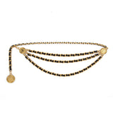 Maxbell Waist Chain Belt Multilayer Trendy Fashion Charms for Dresses Gift Female Black