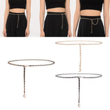 Maxbell Fashion Waist Chain Belt Adjustable for Clothes Accessories Beach Women gold black