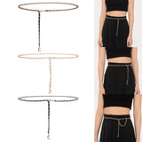 Maxbell Fashion Waist Chain Belt Adjustable for Clothes Accessories Beach Women gold black