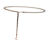 Maxbell Fashion Waist Chain Belt Adjustable for Clothes Accessories Beach Women gold black