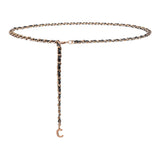 Maxbell Fashion Waist Chain Belt Adjustable for Clothes Accessories Beach Women gold black