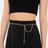 Maxbell Fashion Waist Chain Belt Adjustable for Clothes Accessories Beach Women gold black