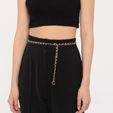 Maxbell Fashion Waist Chain Belt Adjustable for Clothes Accessories Beach Women gold black