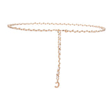Maxbell Fashion Waist Chain Belt Adjustable for Clothes Accessories Beach Women white