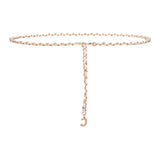 Maxbell Fashion Waist Chain Belt Adjustable for Clothes Accessories Beach Women white