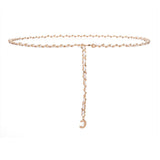 Maxbell Fashion Waist Chain Belt Adjustable for Clothes Accessories Beach Women white