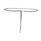 Maxbell Fashion Waist Chain Belt Adjustable for Clothes Accessories Beach Women silver black