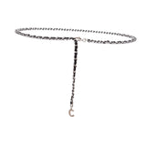 Maxbell Fashion Waist Chain Belt Adjustable for Clothes Accessories Beach Women silver black