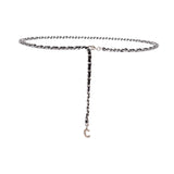 Maxbell Fashion Waist Chain Belt Adjustable for Clothes Accessories Beach Women silver black