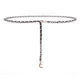 Maxbell Fashion Waist Chain Belt Adjustable for Clothes Accessories Beach Women silver black
