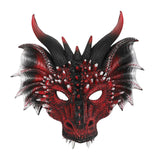 Maxbell Creative Dragon Head Cover Animal Shape Masquerade Face Mask for Festivals