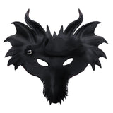 Maxbell Creative Dragon Head Cover Animal Shape Masquerade Face Mask for Festivals