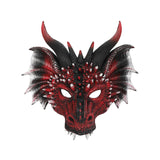 Maxbell Creative Dragon Head Cover Animal Shape Masquerade Face Mask for Festivals