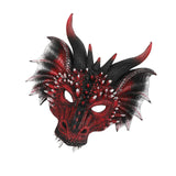 Maxbell Creative Dragon Head Cover Animal Shape Masquerade Face Mask for Festivals