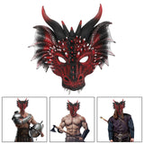 Maxbell Creative Dragon Head Cover Animal Shape Masquerade Face Mask for Festivals