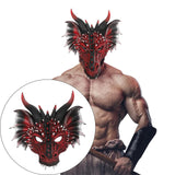 Maxbell Creative Dragon Head Cover Animal Shape Masquerade Face Mask for Festivals