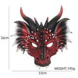 Maxbell Creative Dragon Head Cover Animal Shape Masquerade Face Mask for Festivals