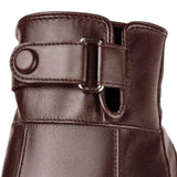 Maxbell Men Winter Gloves PU Leather Touchscreen Windproof for Riding Motorcycle Brown