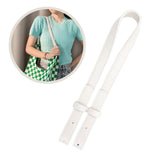 Maxbell PU Leather Bag Straps Universal Detachable for DIY Craft Repair Accessories White