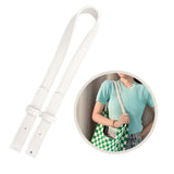 Maxbell PU Leather Bag Straps Universal Detachable for DIY Craft Repair Accessories White