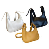Maxbell Underarm Handbag Clutch Purse with Zipper Closure Work Women Shoulder Bag White