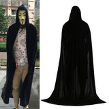 Maxbell Halloween Cosplay Capes Wizard Costume Cloak with Hood for Women Men Party 110cm