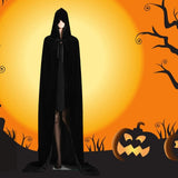 Maxbell Halloween Cosplay Capes Wizard Costume Cloak with Hood for Women Men Party 110cm