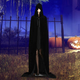 Maxbell Halloween Cosplay Capes Wizard Costume Cloak with Hood for Women Men Party 110cm