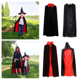 Maxbell Long Halloween Cloak Costume Death Cape Witch Cape Adults Cosplay Unisex Double Sided Collar