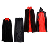 Maxbell Long Halloween Cloak Costume Death Cape Witch Cape Adults Cosplay Unisex Double Sided Collar